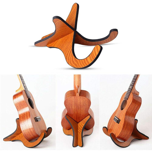 Φορητή ξύλινη βάση για Ukelele με σχέδιο X Frame, εξαιρετικά σταθερή πτυσσόμενη βάση 2
