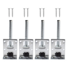 Pack of 4 Adjustable Cabinet LegsHeavy Duty Metal Furniture Support Feet with not Slip Designing for Wardrobe Stability