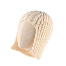 Comfortabele winterhoed Headwrap Pruikontwerp Oorflappen-Beige