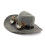 Steampunk westerse hoed met bril Victoriaans ontwerp-Grijs 1