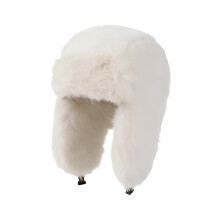 Stijlvolle oorklephoed Pluche Lei Feng Cap Superieure-Wit