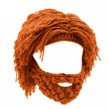 Caveman Tramp gebreide muts voor warmtecomfort,-Oranjekleur