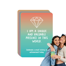 Gratitude Cards 50X Positive Affirmation Cards Mindfulness Emotional Support for Girlfriend Teens Kids Women Teenagers Adults Friends