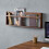 Wall Magazine Rack File Holder Rustic Solid Wood Bookshelf Wall Mounted 1