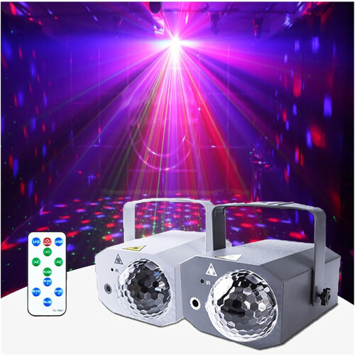 Disco Light, LED ThreeHole Dance Table Lamp DJ Party MultiPattern (White) 2
