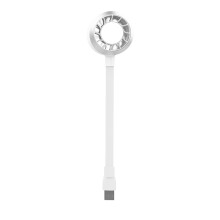 USB Fan 2 In1 Design With 4 Speed And LED Light For Travel Camping And Offices USB Port Fan White