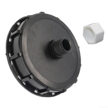 IBC Vented Lid Adapter Cap 163mm Diameter, 1 Inch Male Thread, Ensures Safe and Efficient Access to IBC Tank Contents (1 hole)