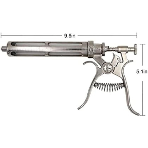 Beef Syringe Gun, Adjustable Continuous Syringe for Cattle, Goats, Pigs, 30/50 Cc 2