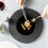 30.5 cm black dinner plate, set of 6 modern ceramic tableware, stackable B standard size. 4