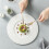 30.5 cm black dinner plate, set of 6 modern ceramic tableware, stackable B standard size. 3