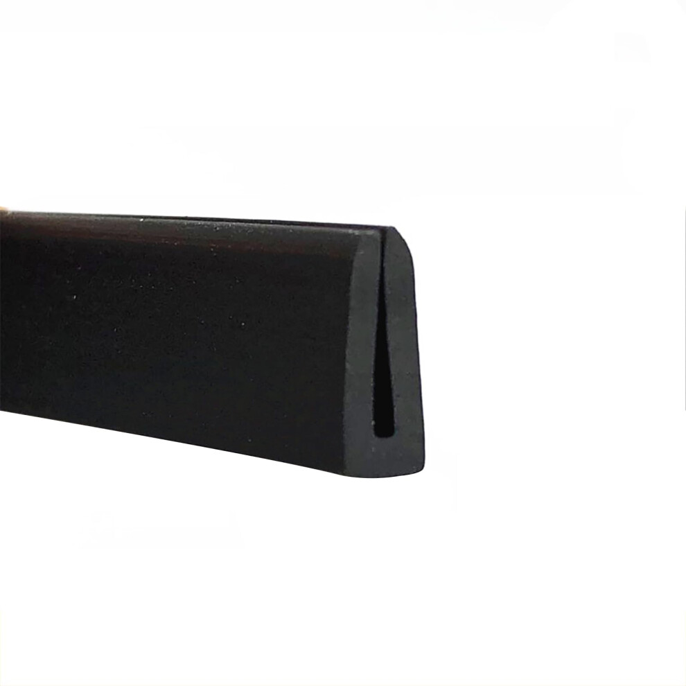 Ushaped Rubber Sealing Strip, 3.28 Feet, Black, Flat Bottom, For Windows And Doors 9426802197228