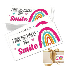 I Hope This Makes You Smile Card I Hope This Makes You Smile Business Cards 50PCS Quick Drying Cute Cards, Portable Thank You for Small
