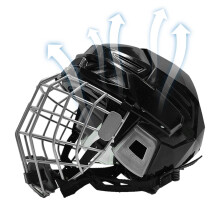 Hockey Helmets for Teenagers Street Hockey Goalkeeper Helmets with Face Protection, Black