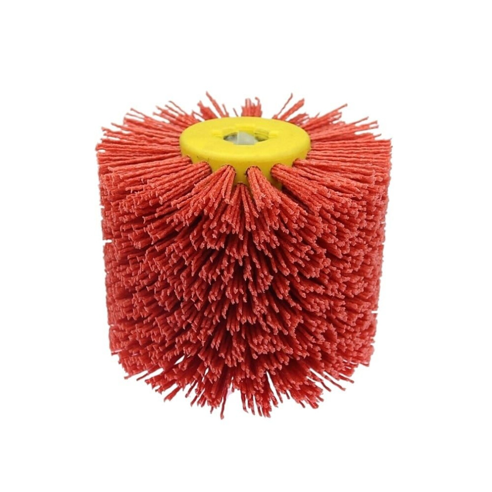 Grinding Brushes, Polishing Disc Brushes 120*100*19Mm Red Abrasive Wire Drum Brushes Deburring Polishing Wheel (P80 Wheel Only). 9426802195613