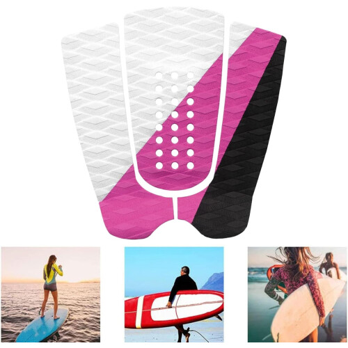 Surfboard Traction Pad  Stomp Pad  Shockproof Surf Deck Tail  Lightweight Pink 1