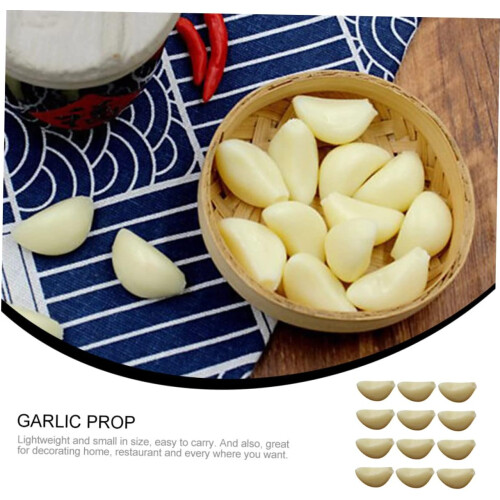 Artificial Garlic Cloves Simulation, Vegetable Decoration Model PVC Pack of 12 1