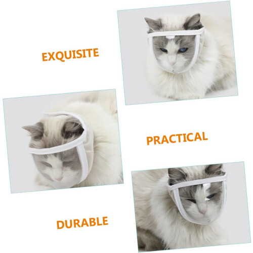 Cat Muzzle for Grooming, Clear Face Mask, Cleaning Accessories 2