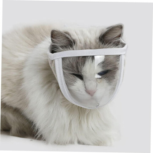 Cat Muzzle for Grooming, Clear Face Mask, Cleaning Accessories 1