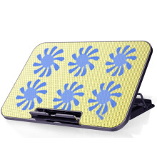 In hoogte verstelbare laptopkoeler, praktisch ontwerp voor eenvoudige opberging, stille ventilatoren, geschikt voor laptops van 12 tot 17,3 inch,