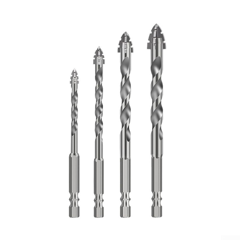 4Pc Drill Bit Set With Carbide Construction For Drilling For Glass, Wood, Metal, And Tiles 9189345824654