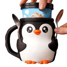 Ice Cream Pint Holder, 473ml Cute Penguin, with Scoop, Ice Pint Cup, for Parties  Cocktail Bar