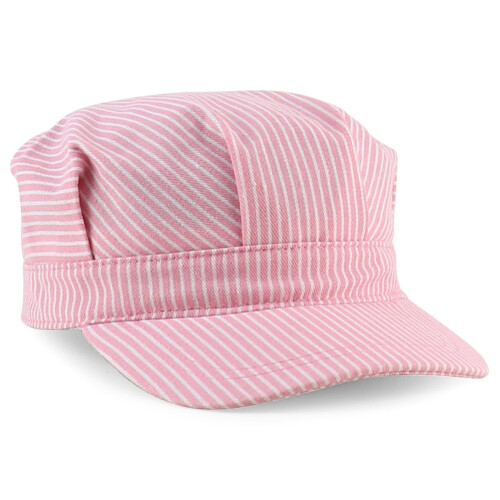 Baumwoll-Ingenieurmütze, gestreift,-Erwachsene rosa
