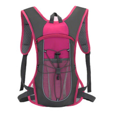 Bicycle Backpack Water Hydration Backpack Breathable Outdoor Leisure Accessories with Reflective Strips for Outdoor Mountaineering hot pink