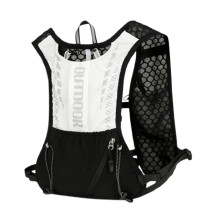 Running vest, hydration pack Reflective, adjustable for gym, jogging, cycling in black and white