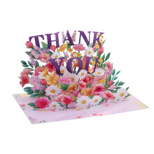 Stylish 3D Popup Thank You Card Attractive 3D Thank You Greeting Card For Birthdays Weddings And Graduations