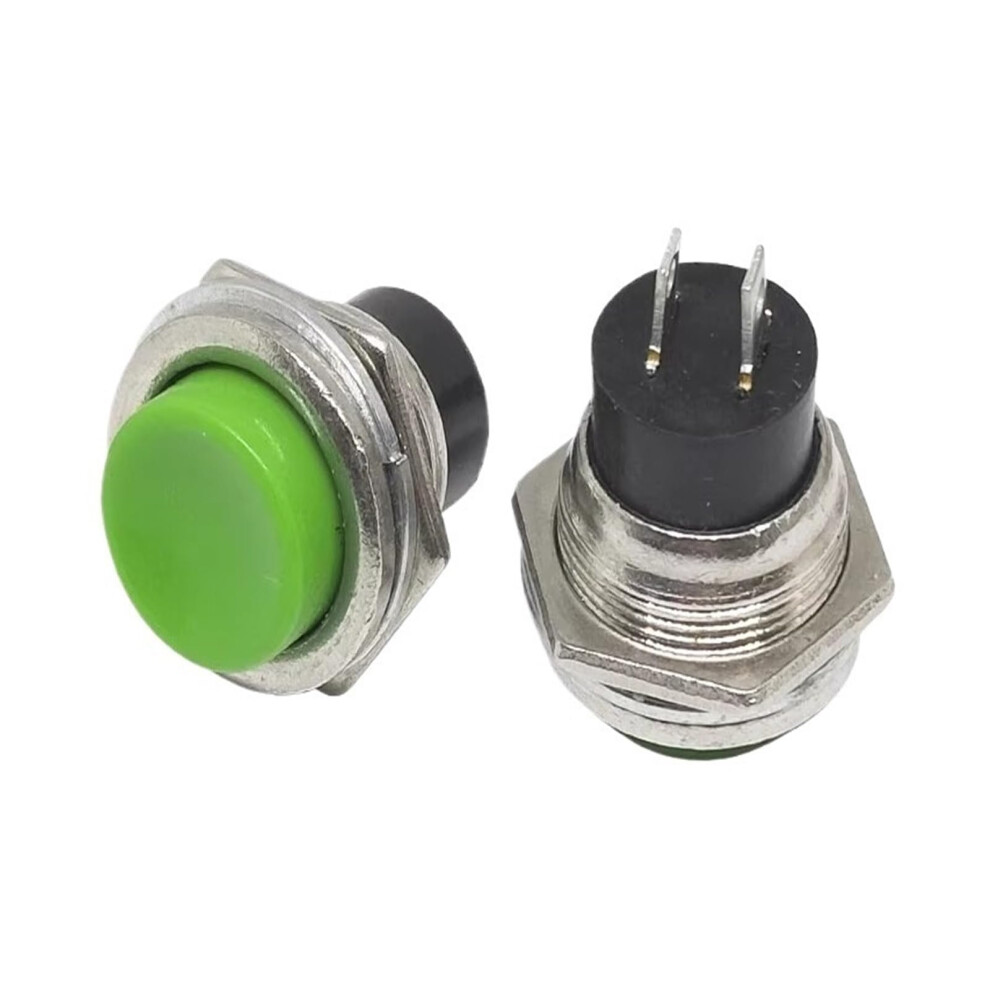 5/20Pcs 16Mm Power Switch Round Switch Ds212 Small Selfreset Momentary Button Start Composite Button Switch(Green,20Pcs) 20Pcs Green 9412369777409