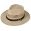Atmungsaktiver Strohhut mit breiter Krempe, blauer Gürtel-Beige 1