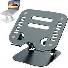 Laptop-Erhöhung, praktisches Design, ergonomische Laptop-Erhöhung mit verstellbarem Computerständer, tragbar, silberfarbene Aluminiumlegierung