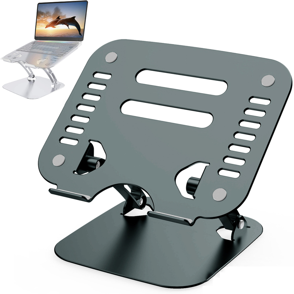 Computer Riser, Practical Design Ergonomic Laptop Riser With Adjustable Computer Stand, Portable Aluminum Alloy For Enhanced Workspace Durable Silver 9190834915340