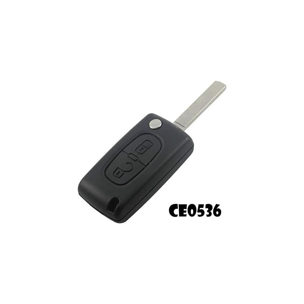Key Shell Case For Keyless Entry Remote, Brand New Set Fit For Peugeot 207 307 Citroã«N C2 C3, Best Replacement Key Fob Case With Uncut Blade For 9128293321464