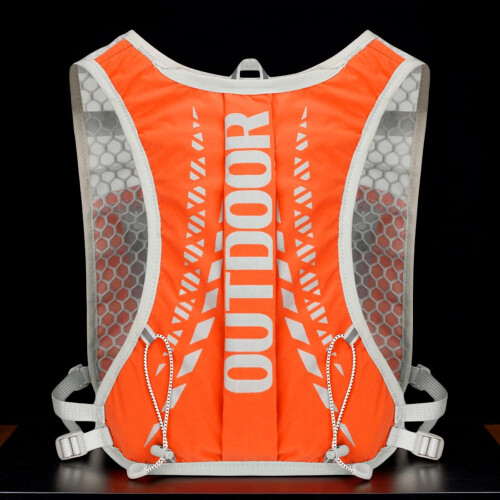 Wanderrucksack, 5L, lightweight hydration backpack for running, cycling, orange. 1