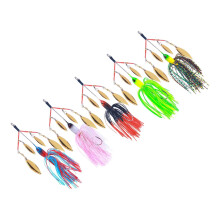 Pack of 5 Fishing Bait Spinner Bait Blade Creative Funny Trout Bait Bass Bait for Steelhead Snapper Bluegill Trout Pike