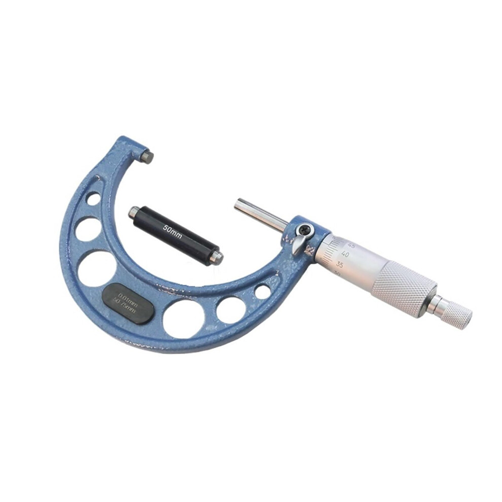 Outside Spiral Micrometer 025Mm/ 2550Mm/ 5075Mm/ 75100Mm 100125Mmaccuracy 0.01Mm Gauge Vernier Caliper Measuring Tools(5075Mm) 9189345826382