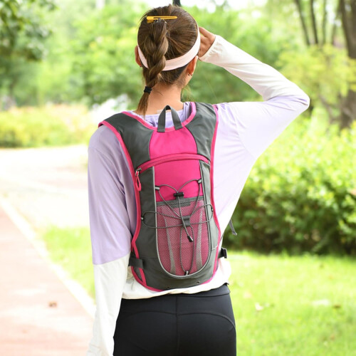 Backpack for cycling, running backpack  Water hydration backpack, waterproof, breathable pink 1