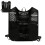 running vest with chest phone holder, reflective, adjustable, black B 1