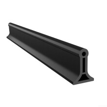 Wipe Clean Water Splash Barrier Toilet Shower Elastic Rubber Material (Black) Schwarz