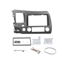 Eenvoudig te installeren dashboardkit voor Honda Civic, compatibel met Civic 2006–2011, enkele ISO-aansluiting met opbergvak, ISO