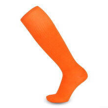 Bold Plain Over The Knee Football Socks Thin Breathable Socks for Men (Adult Orange)