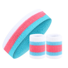 Colorful Wristband Wrist Wrap Elastics Breathable Headband Knitted Powerlifting Bandage Wrist Fitness Brace Sets