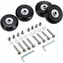 Ruedas giratorias resistentes y duraderas para equipaje, juego de ruedas de repuesto de 50 mm x 18 mm con todos los accesorios, ruedas giratorias