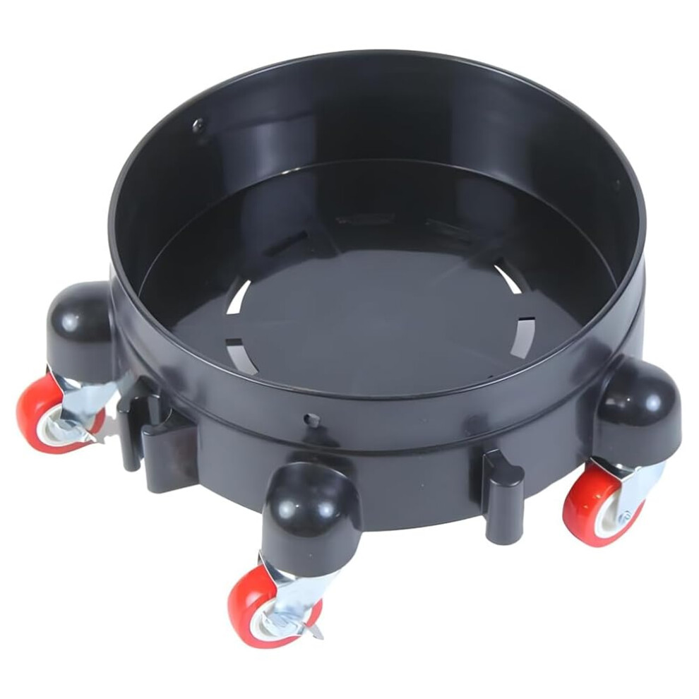 Car Wash Bucket Dolly With Wheel, 360 Rotating Roller, Truck Lock Black 9426802197723