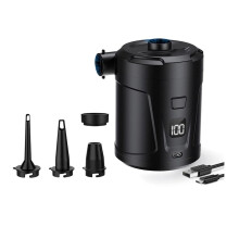 USB Charging Electric Air Pump 5200mAh Mini Inflator Deflator Pump 4300Pa 3 Nozzles for Inflatable Cushions Air Beds