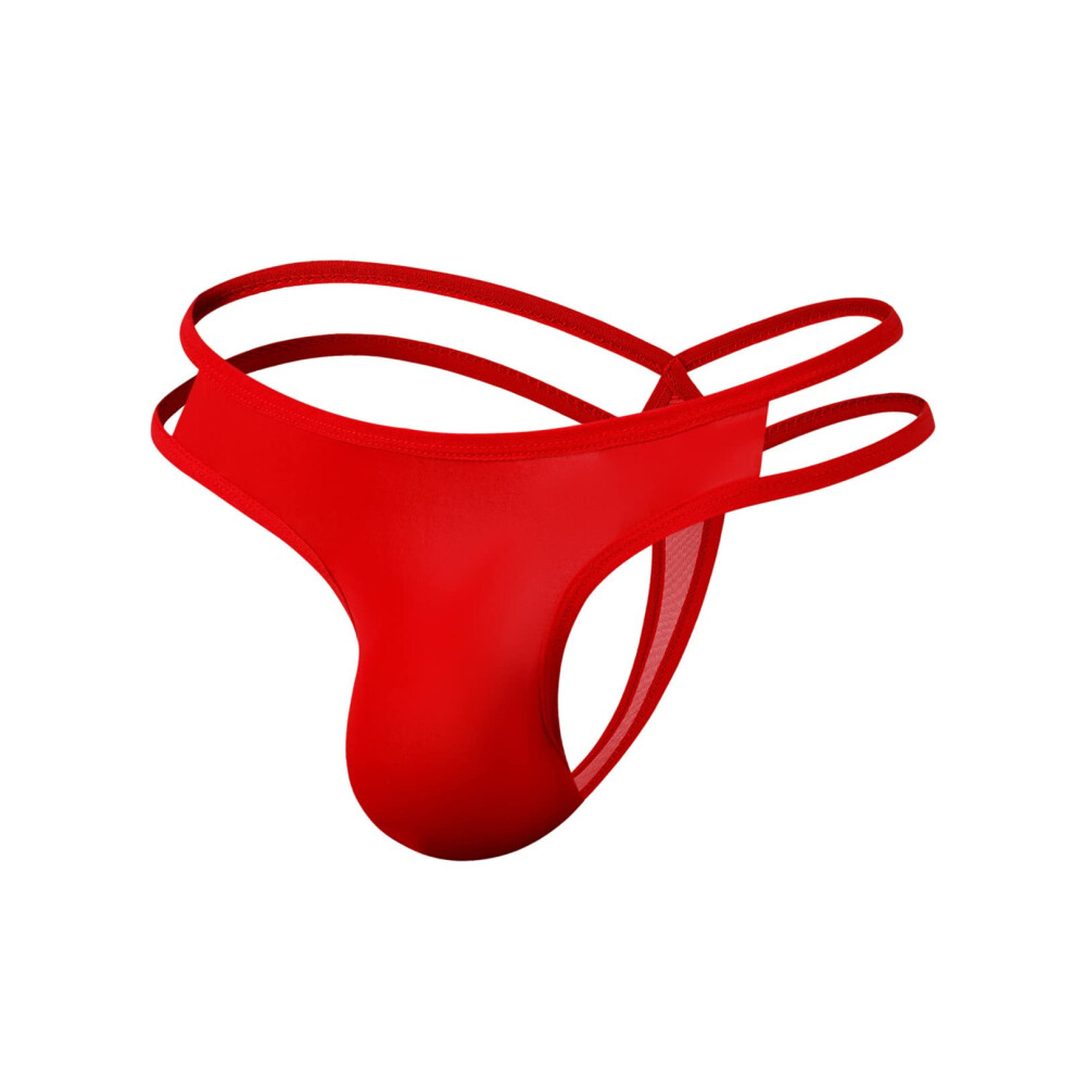 Red Men's Boxer Shorts Underwear Sexy Long Lingerie Thong Briefs Swimming Trunks Xl