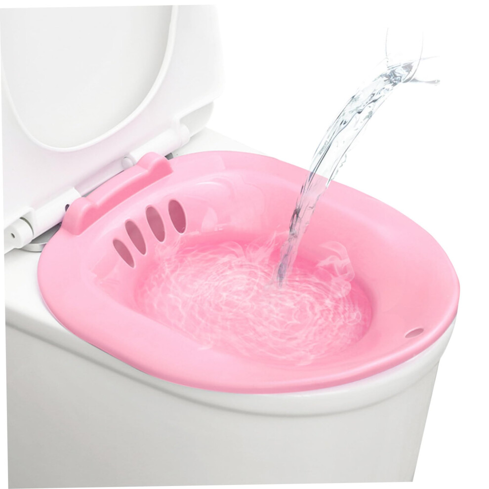 Sitz bath, 1 Piece Bidet, Toilet Seat Attachment for Postpartum / Hemorrhoid Care, Universal Fit Seat Bath, Rose