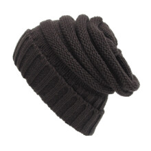 Atmungsaktive Acryl-Wintermützen für Damen, warme-Dunkelgrau