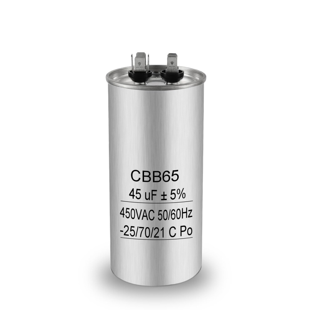 45Uf Cbb65 Motor Capacitor 450V Ac 50/60Hz, 45Âµf Start And Operating Capacitor 9412369739827